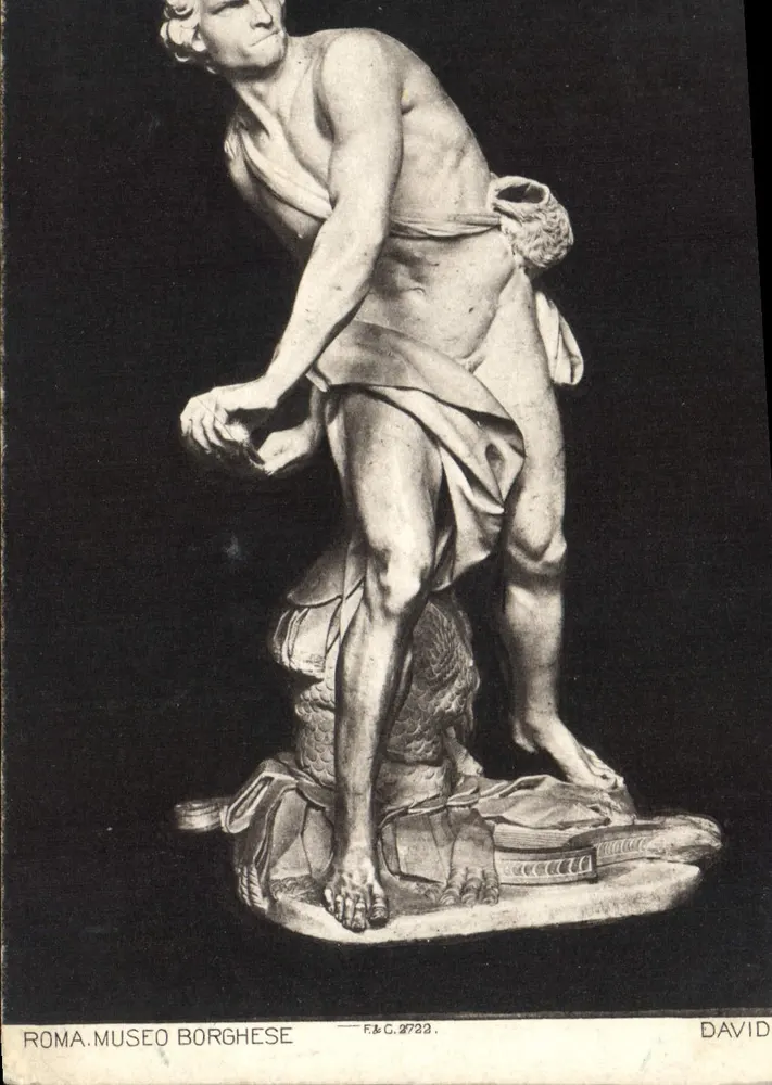 David — estátua de Michel-Ange — F.&C. 2722, David - Frente