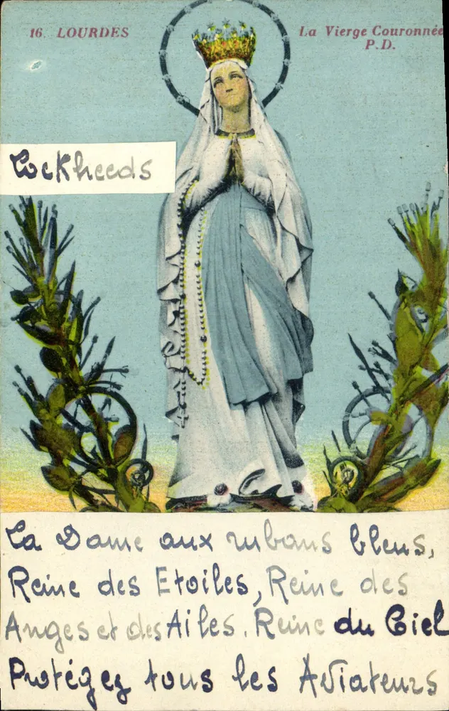 Lourdes — A Virgem Coroada — P.D. n°16 - Frente