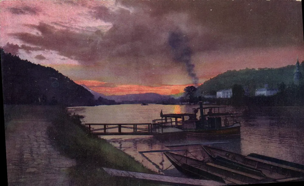 Vista do lago à hora dourada — Photochrome — Photochromie, série 103, n° 2219 - Frente