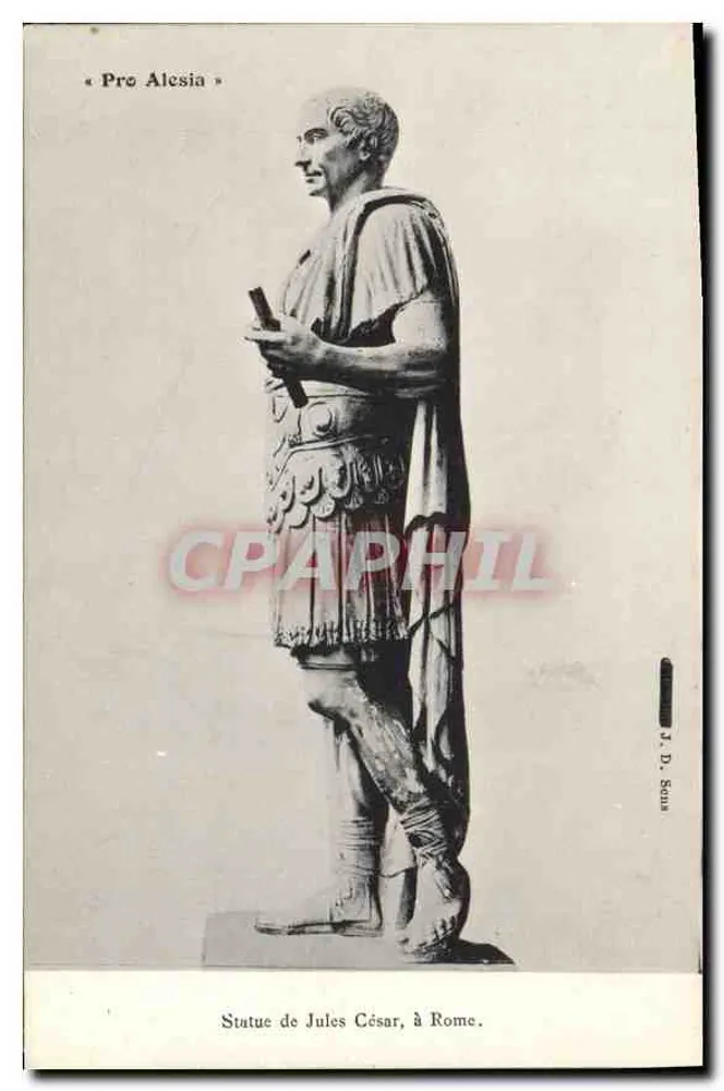 Beeld van Julius Caesar in Rome — J. D. Sous - Voorkant