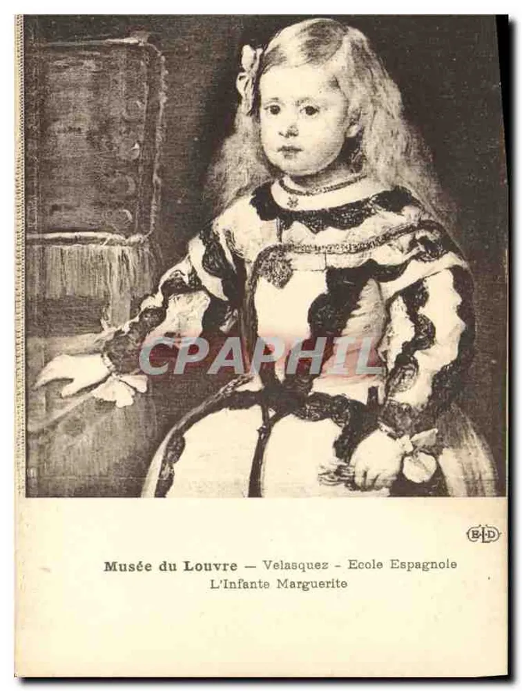 Museo del Louvre — Velázquez — Escuela Española — La Infanta Margarita - Anverso