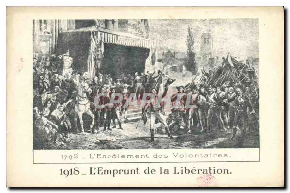 1918 - Der Freiheitskredit — Eintritt der Freiwilligen — Devambez Imp. Paris - Vorderseite
