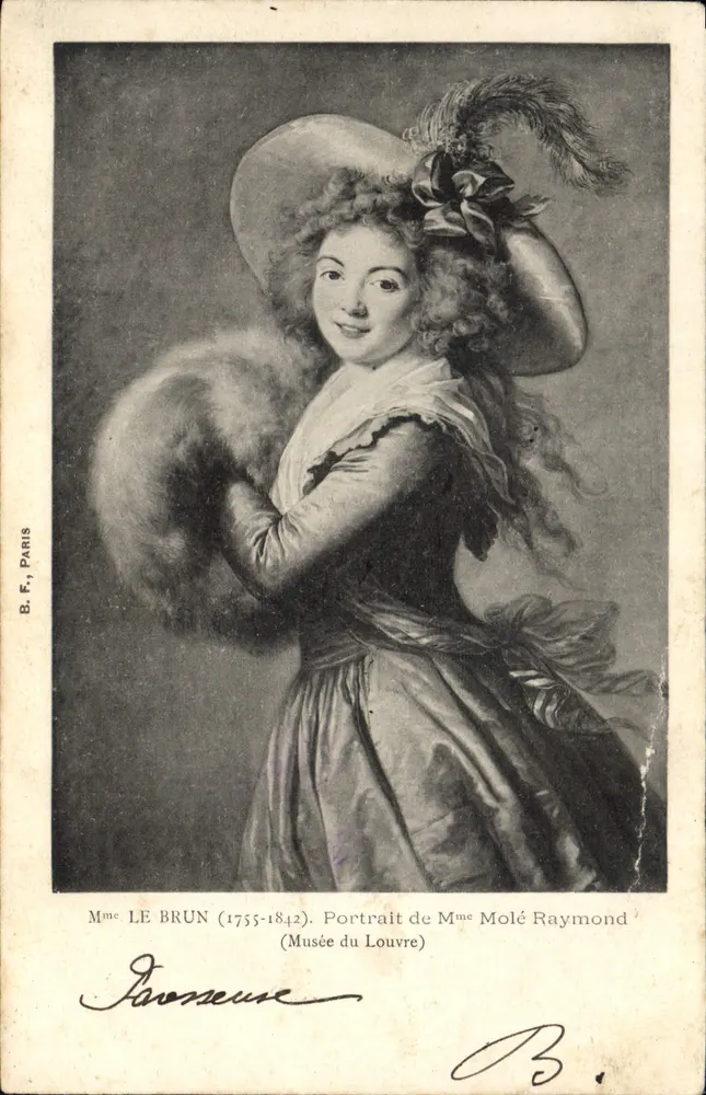 Porträt der Madame Molé Raymond — von Madame Le Brun (1755-1842) — B.F., Paris - Vorderseite