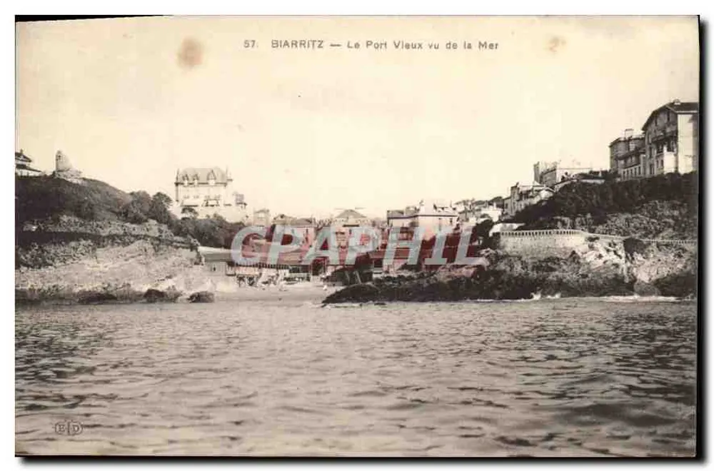 Biarritz — Der alte Hafen vom Meer aus — Verlag E.D. n°57 - Vorderseite