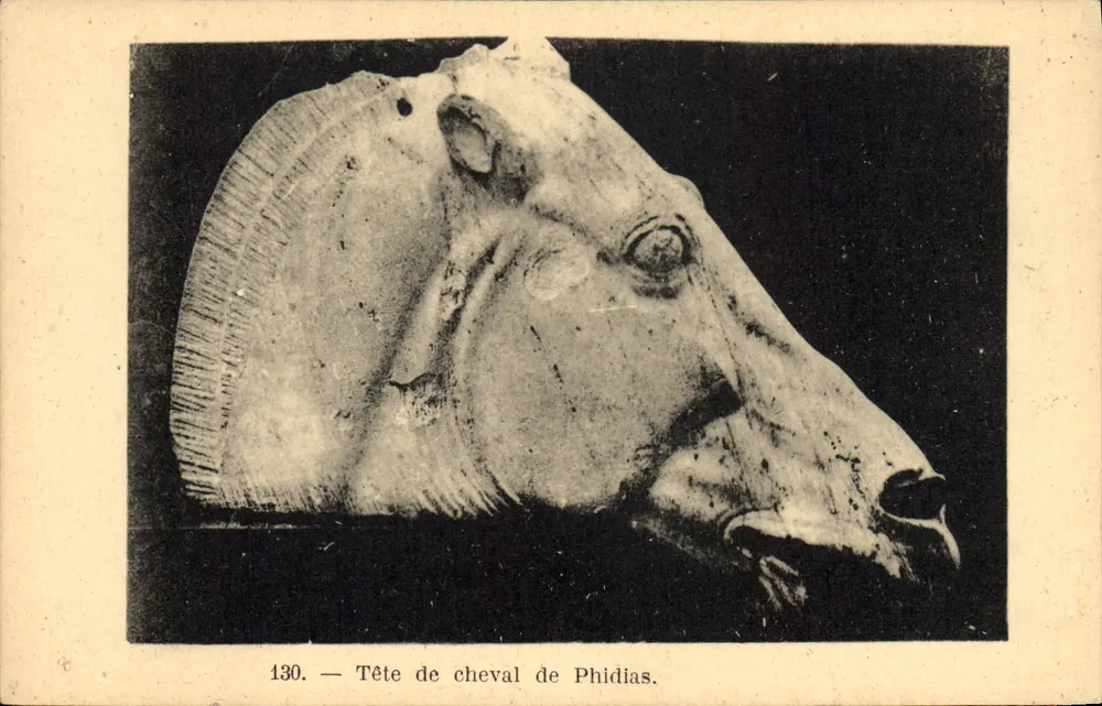 Cabeça de cavalo de Phidias — série 130 — editada por GITA, Bruxelas - Frente