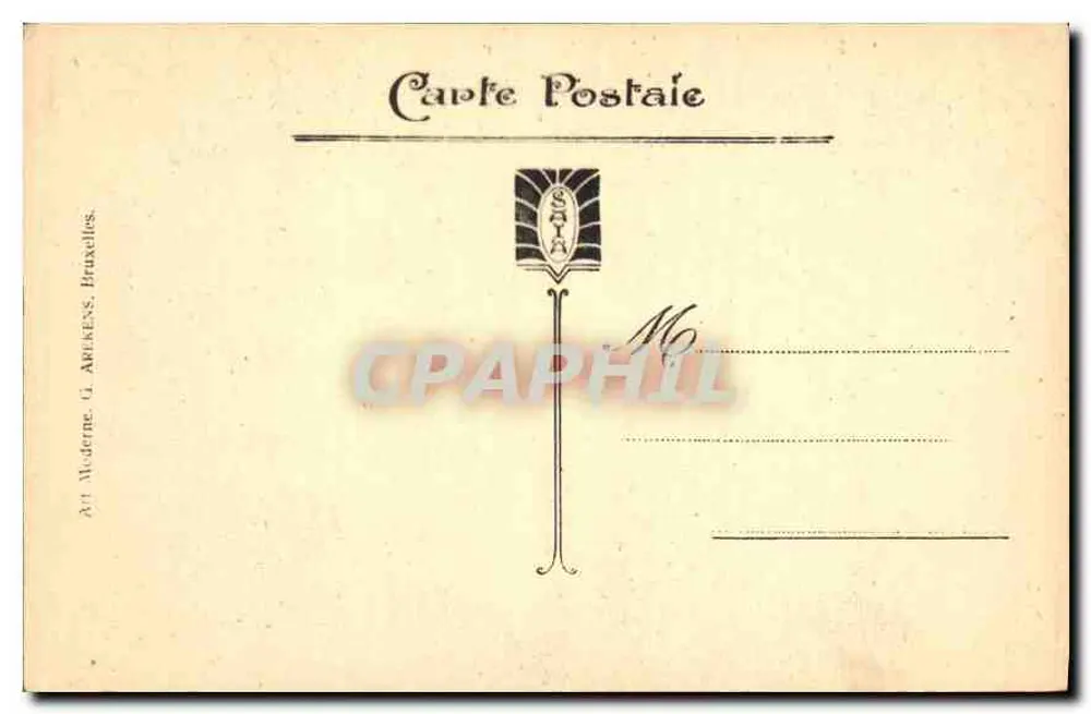 Cabeça de cavalo de Phidias — série 130 — editada por GITA, Bruxelas - Verso
