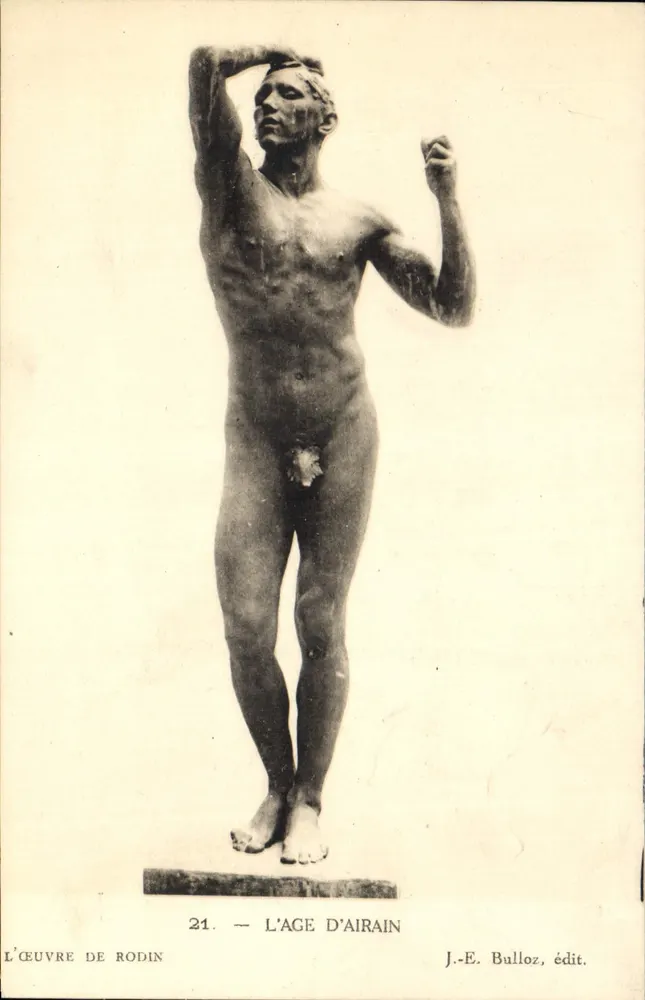 L'Âge d'Airain — obra de Rodin — J.-E. Bulloz, editor - Frente