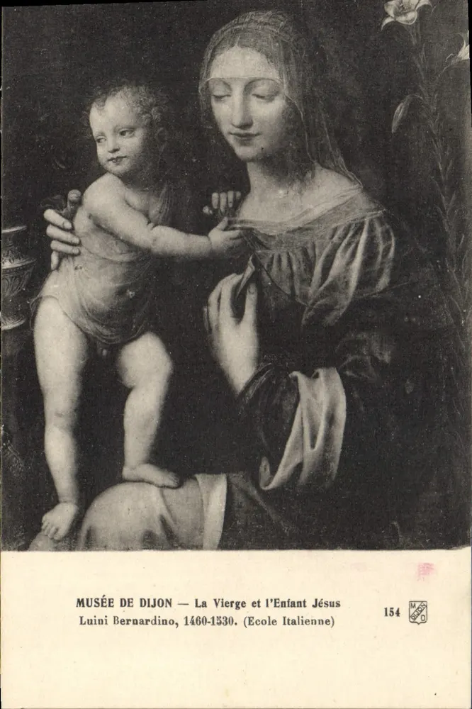 Museu de Dijon — A Virgem e o Menino Jesus — Luini Bernardino, 1460-1530 (Escola Italiana) - Frente