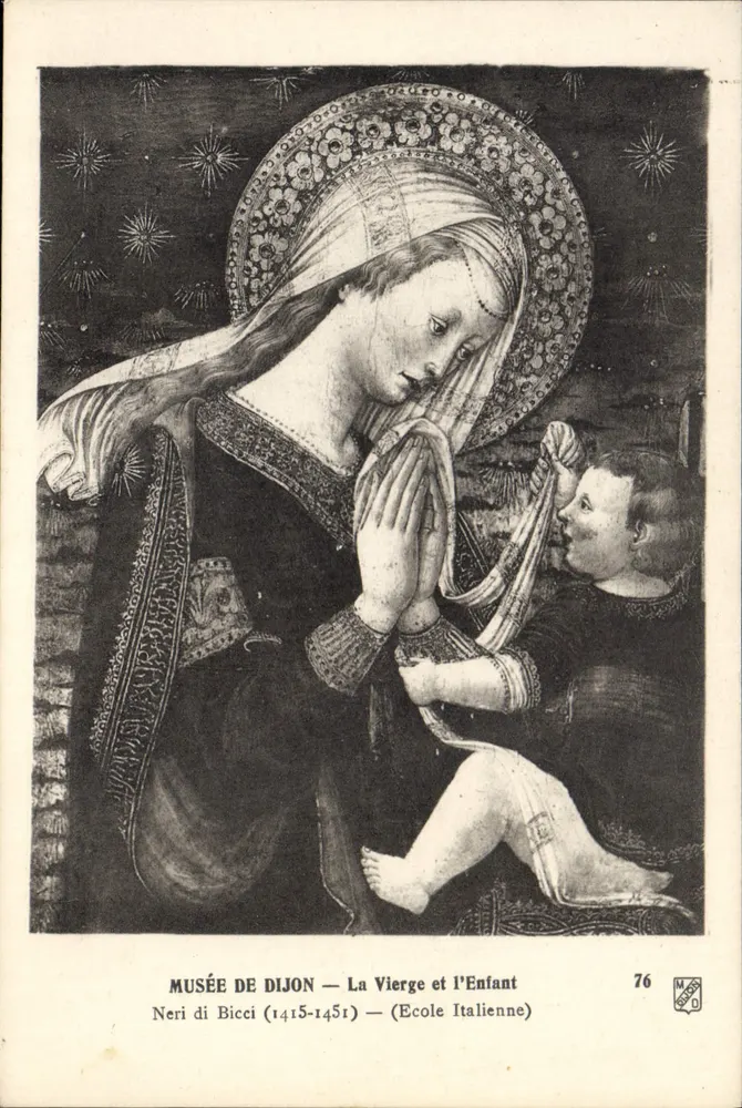 Museum Dijon — Die Jungfrau und das Kind — Neri di Bicci (1415-1451) — Italienische Schule — n°76 - Vorderseite