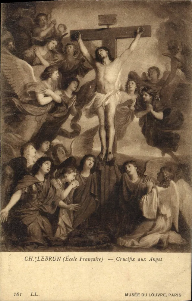 Kreuzigung mit Engeln — CH. LEBRUN (französische Schule) — Musée du Louvre, Paris - Vorderseite