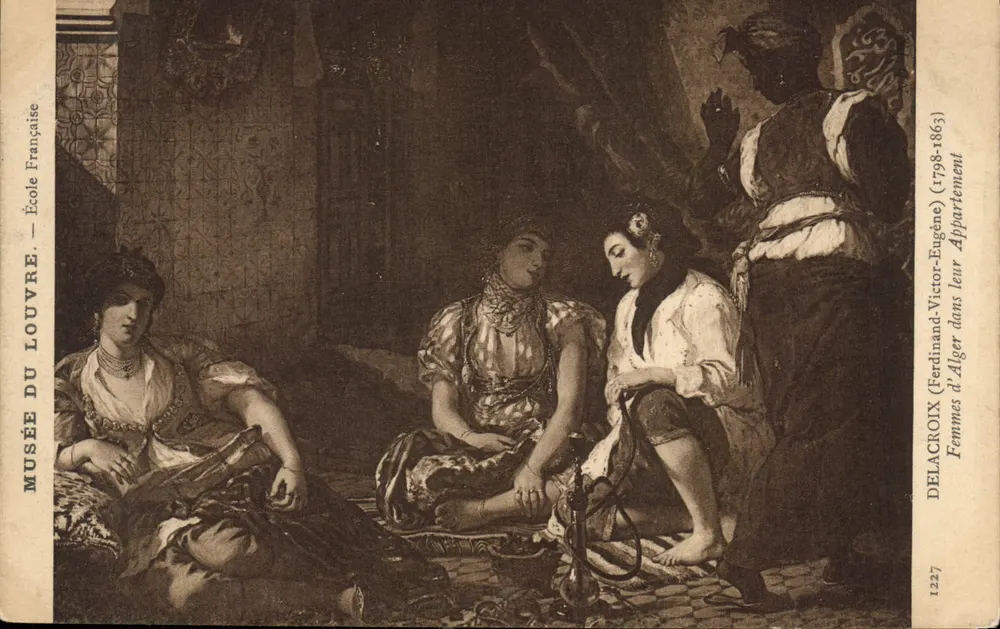 Frauen von Algerien in ihrem Apartment — Musée du Louvre — Französisch — Delacroix (Ferdinand-Victor-Eugène) 1798-1863 — n° 1227 - Vorderseite