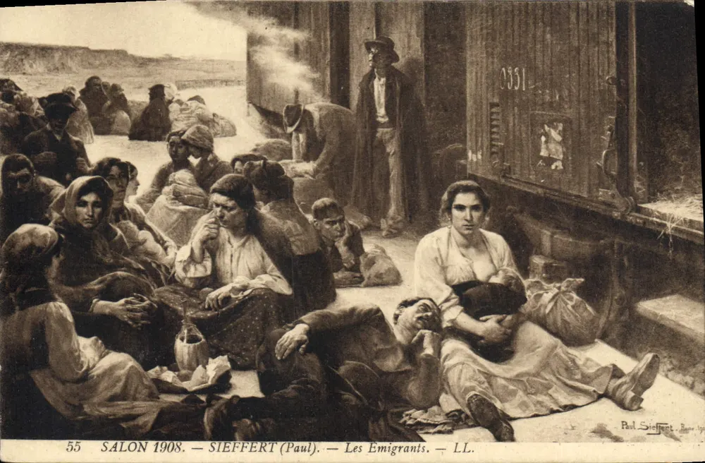 Os Emigrantes — Salão 1908 — Sieffert (Paul) — LL. - Frente