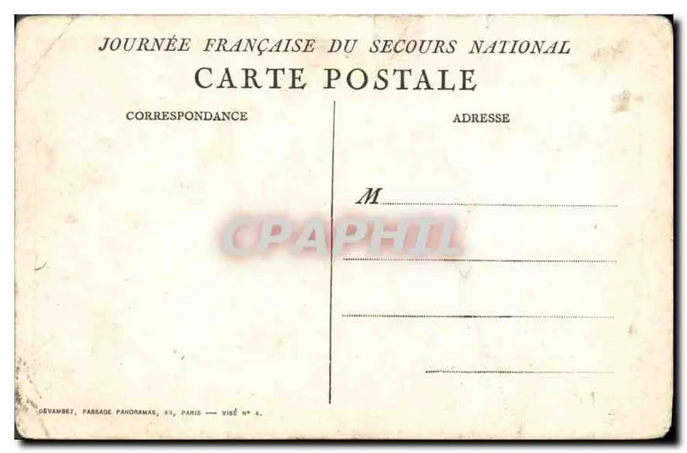 Leão e galinha — cena de luta — Surand 1916 - Verso