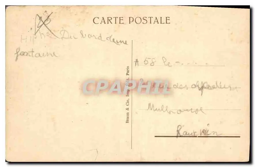 Ninfia al borde de una fuente — Museo J.-J. Henner — Braun & Cie, París - Reverso