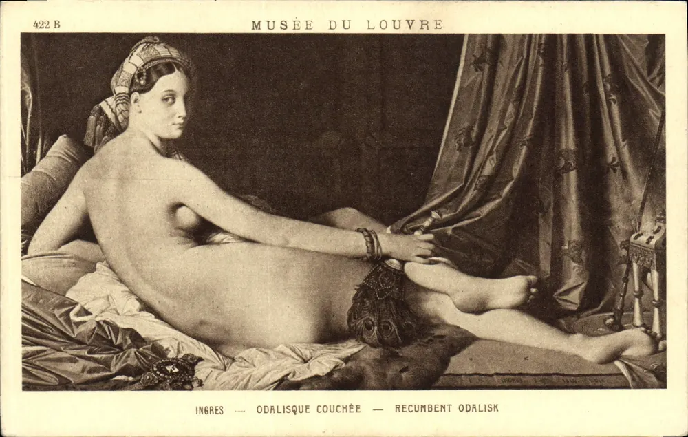 Odalisque deitada — Ingres — Museu do Louvre — edição Braun & Cie - Frente