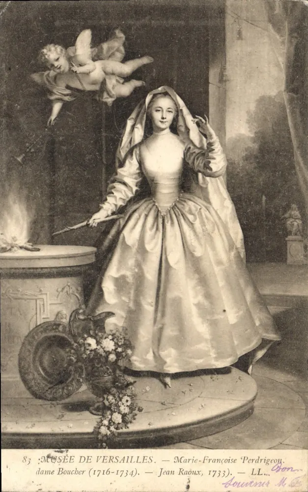Museum von Versailles — Marie-Françoise Perdrigeon, Dame Boucher (1716-1734) — Jean Raoux, 1733 — LL. - Vorderseite