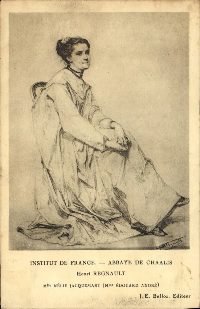 Institut de France — Abadia de Chaalis — Henri Regnault (Sra. Édouard André) — J. E. Bulloz, Editor - Frente