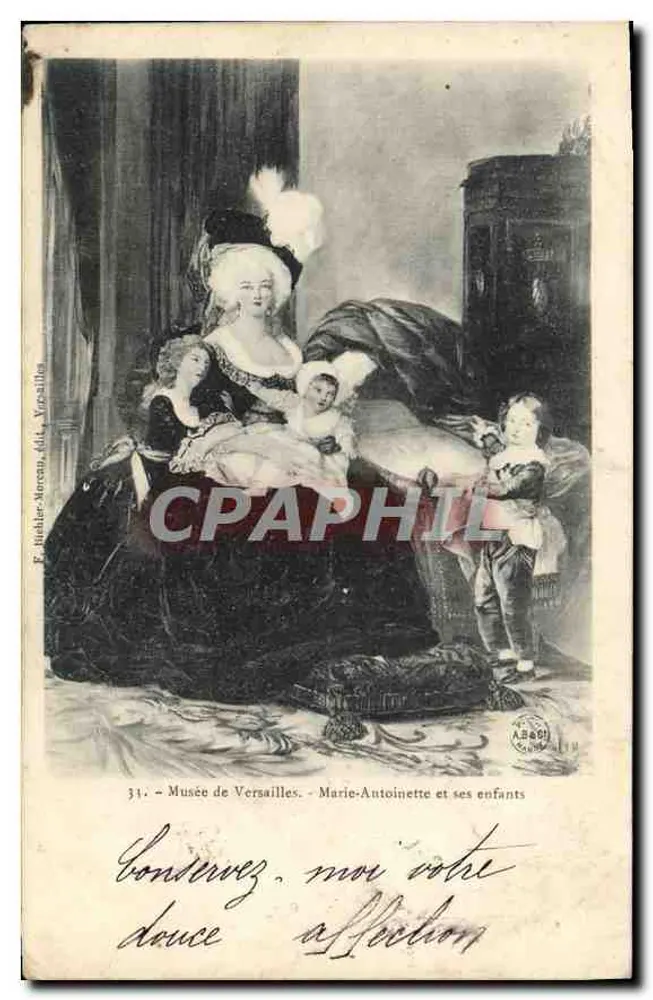 Marie-Antoinette und ihre Kinder — Museum von Versailles — Verlag F. Baudrier-Auricat, Nr. 31 - Vorderseite