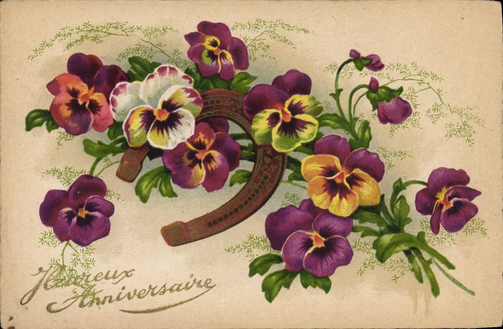 Fiori e sabot — Anniversario — Super N° 555 - Recto
