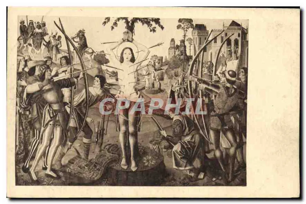 Sippen-Meister, Sebastian-Altar — reprodução da obra original — Verlag von Paul Gehly, Coln - Frente