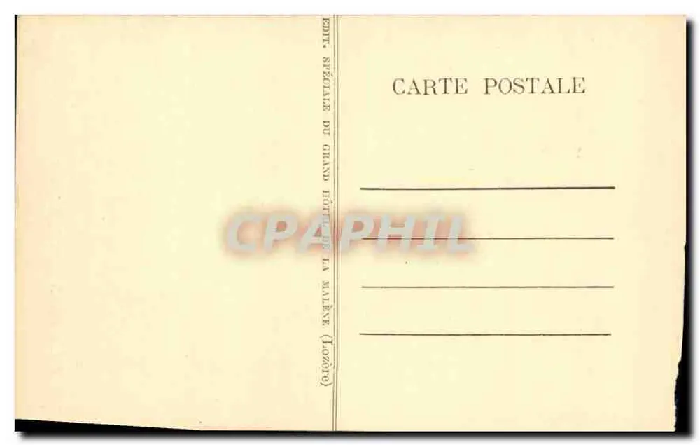 Gruta de DARGILAN — O Sintrão — Edição especial do Grand Hôtel de La Malène (Lozère) - Verso
