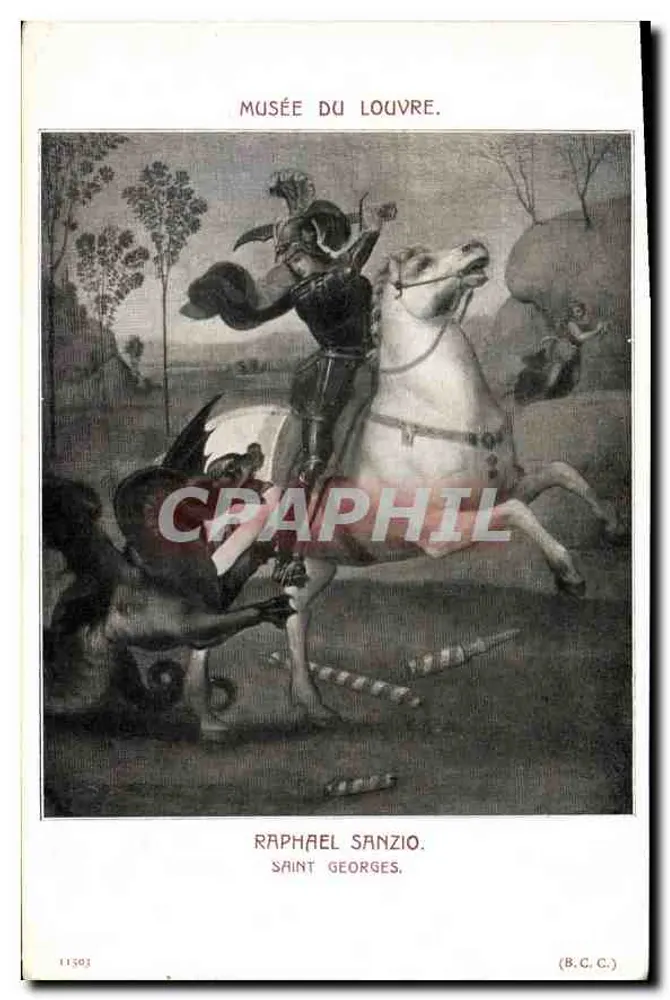 Saint Georges — Raphaël Sanzio — Museu do Louvre — (B.C.C.) - Frente