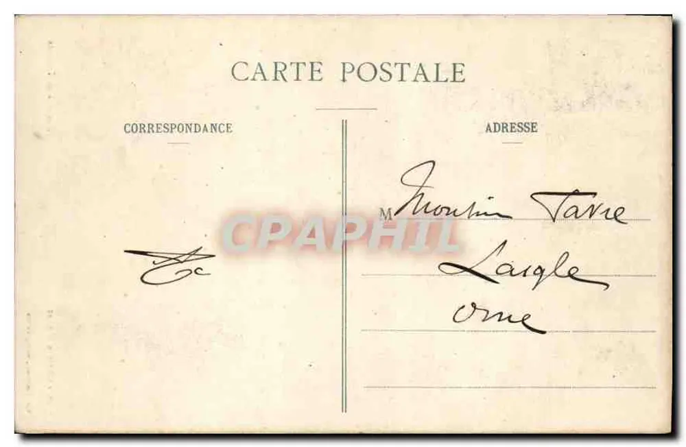 Castelo de Anet — Diana no seu Toalete — Ch. Foucault, editor, Dreux - Verso