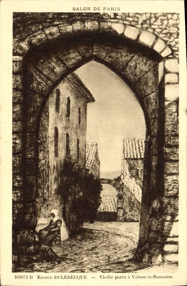 Alte Pforte in Vaison-la-Romaine — Salon de Paris — Edmée Delebécque, n° 401671 B - Vorderseite