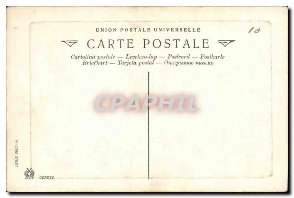 A Conceição Imaculada da Virgem — reprodução de uma obra de Murillo — editada pela União Postal Universal, série 6005-16 - Verso