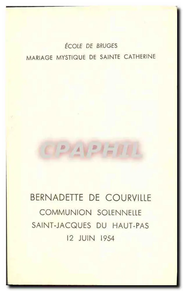 Casamento místico de Santa Catarina — Escola de Bruges — Bernadette de Courville - Verso