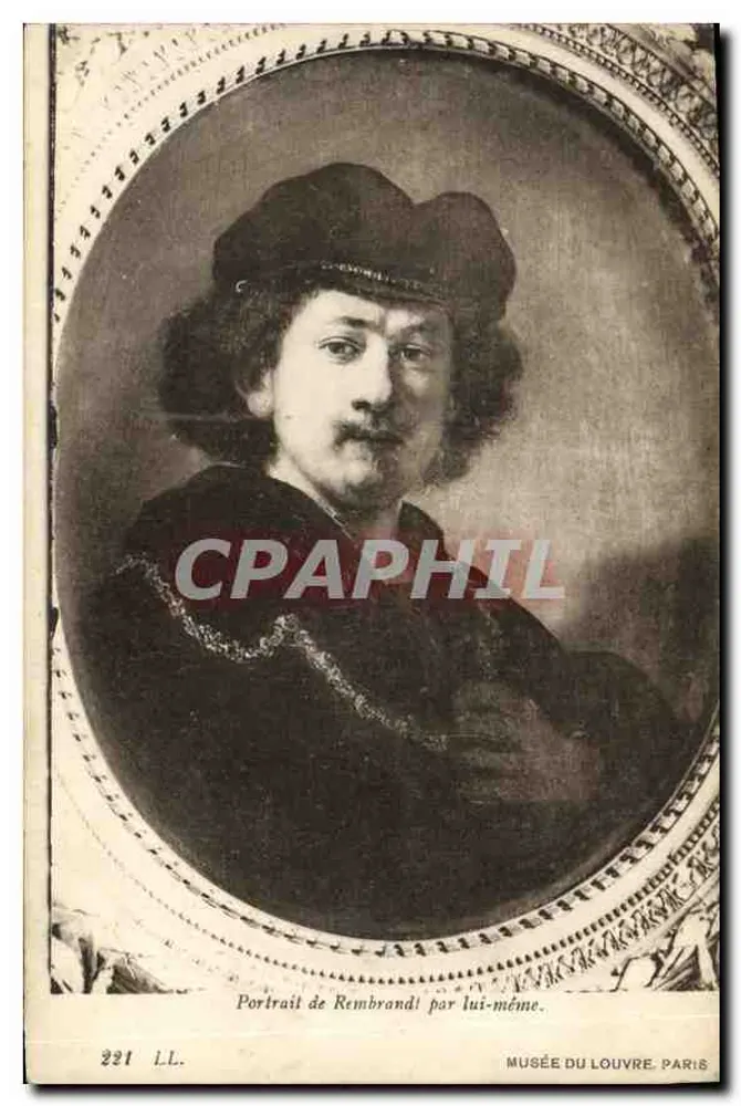 Porträt von Rembrandt selbst — Musée du Louvre, Paris — L.L. Nr. 221 - Vorderseite