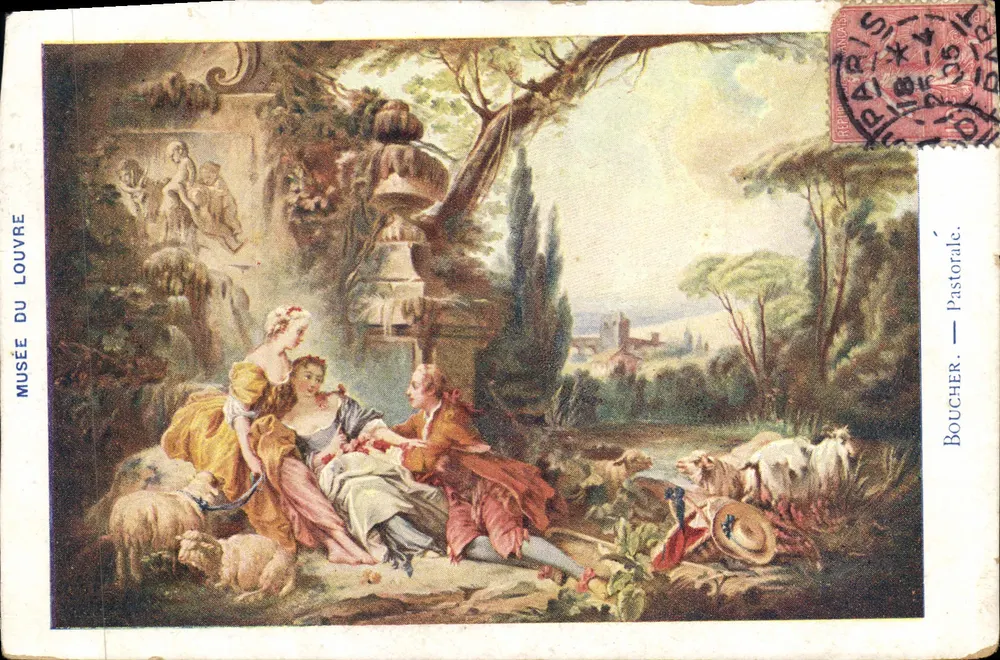 Cena pastoril — Museu do Louvre — Boucher - Frente