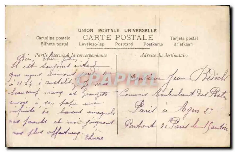 Sorel — Portrait einer Frau in eleganter Kleidung — Verlag Rantlinger, Paris - Rückseite