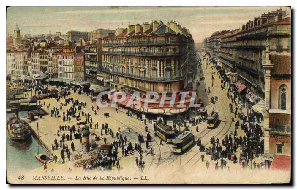 Marselha — A Rue de la République — LL. n°48 - Frente