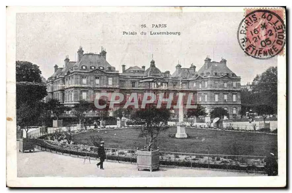 Palácio do Luxembourg — Paris — editor anônimo, n° 16 - Frente