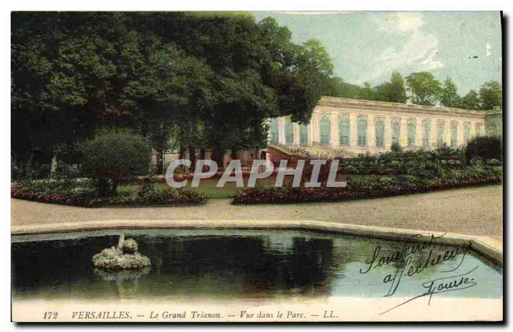 Versailles — Der Große Trianon — Ansicht im Park — LL. — 172 - Vorderseite