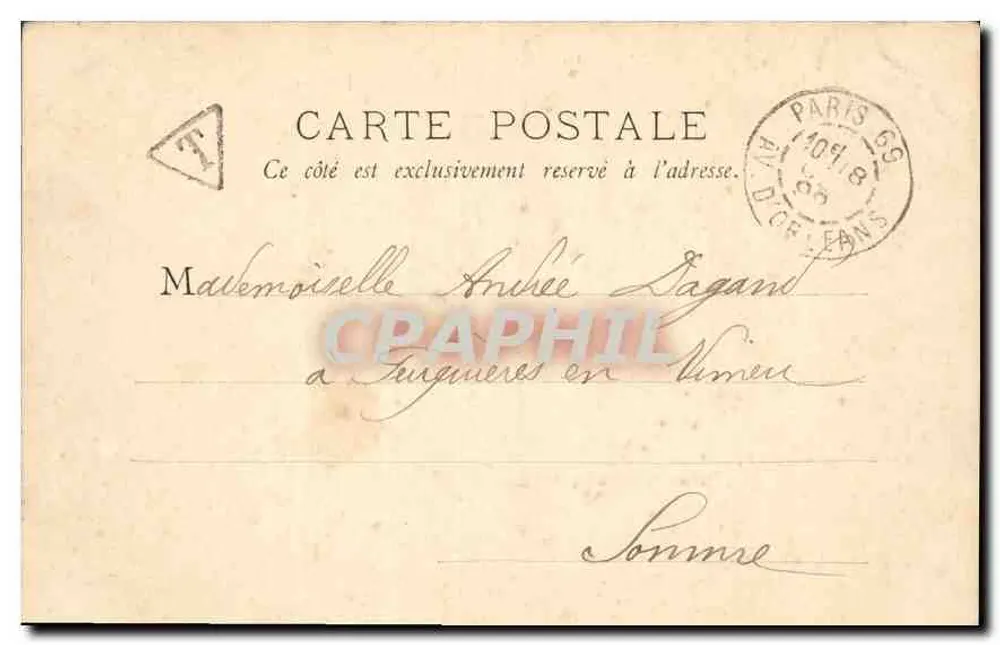 Columnata del Louvre — París — editor no identificado, número de serie no visible - Reverso
