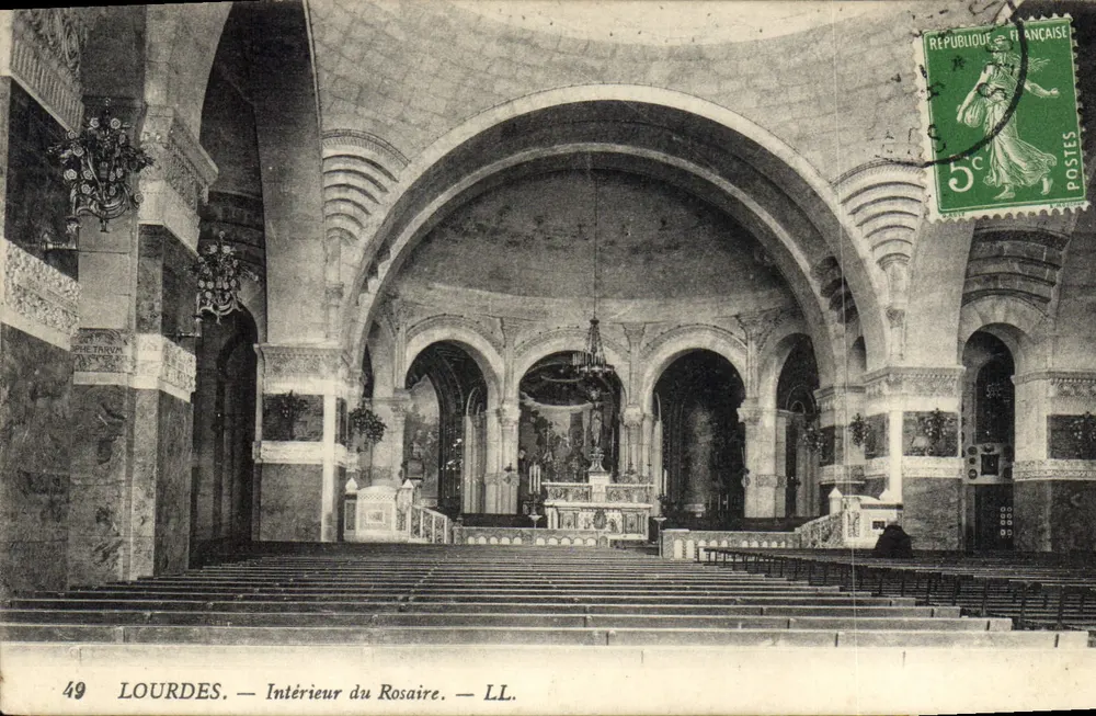 Lourdes — Interior do Rosário — LL. n°49 - Frente