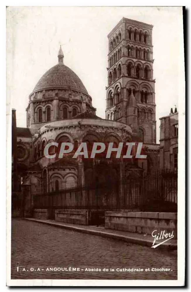 Angoulême — Apse der Kathedrale und Turm — Gilber - Vorderseite