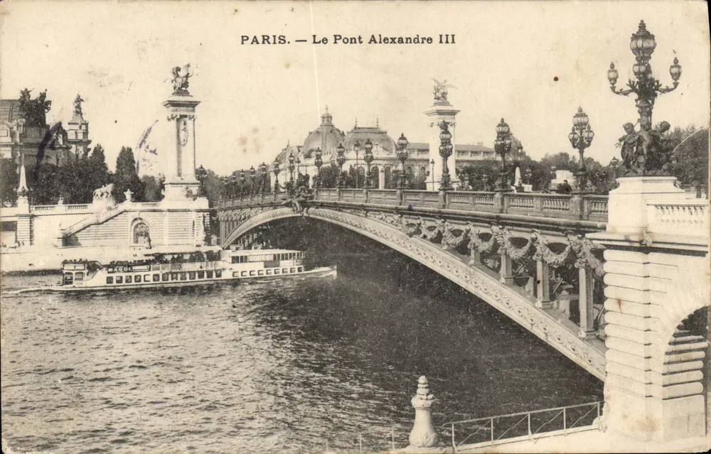 Paris — O Pont Alexandre III — Editora desconhecida, número de série não visível - Frente