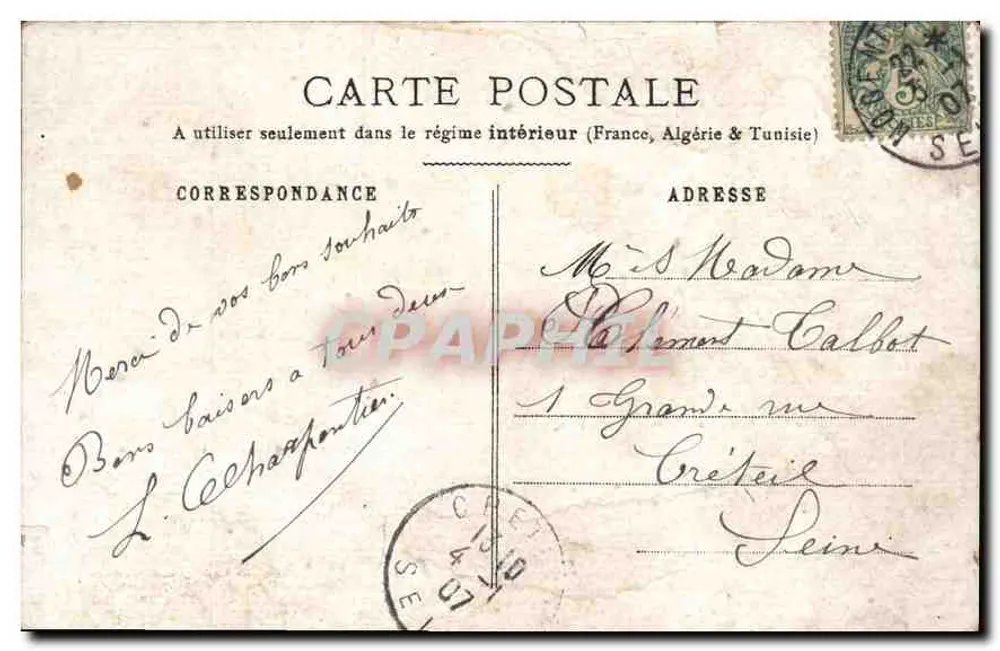Fée et jeune fille — scène forestière — éditeur non visible - Rückseite