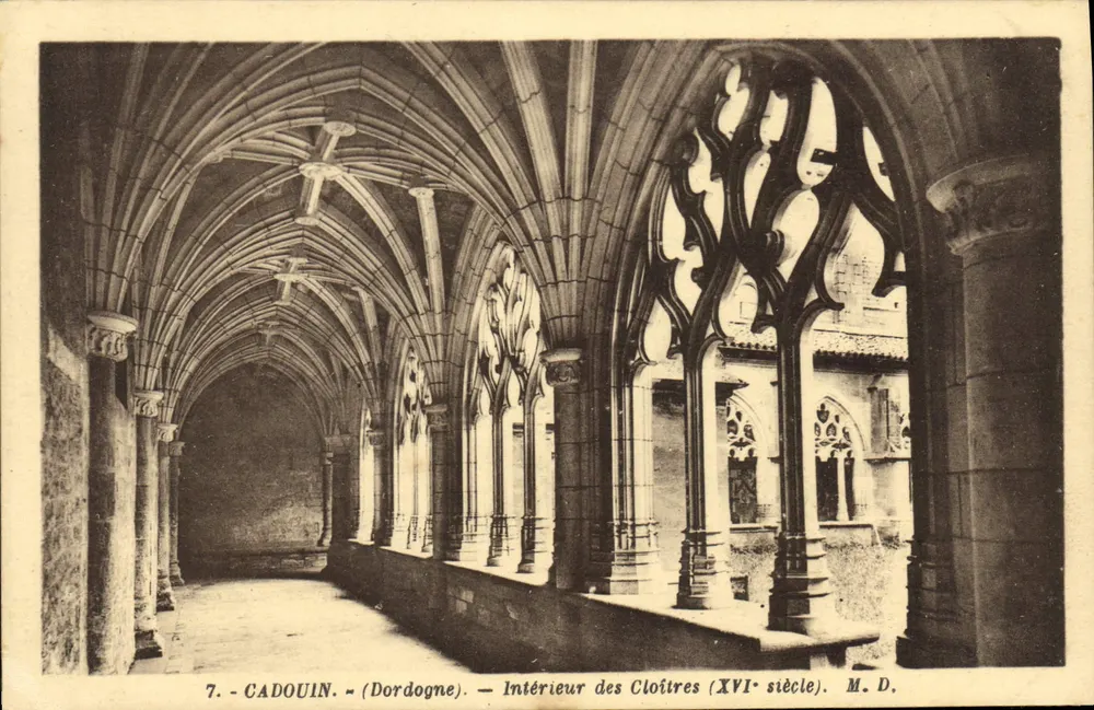 Cadouin — wnętrze klasztoru (XVI wiek) — M. D. - Awers