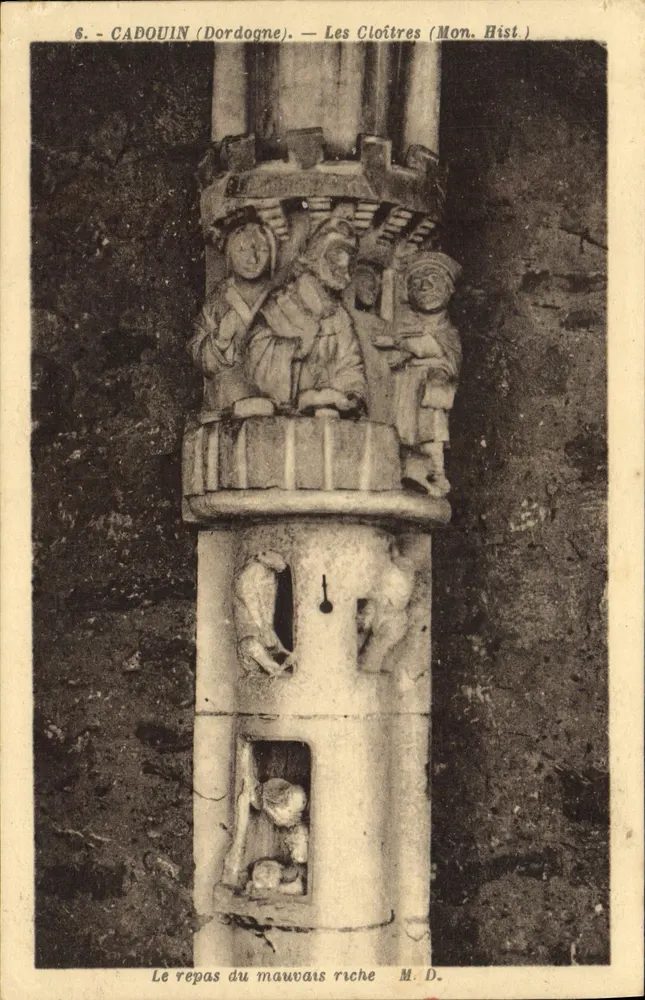 Cadouin (Dordogne) — Die Cloisters (Mon. Hist.) — Das Mahl des reichen Mannes - Vorderseite