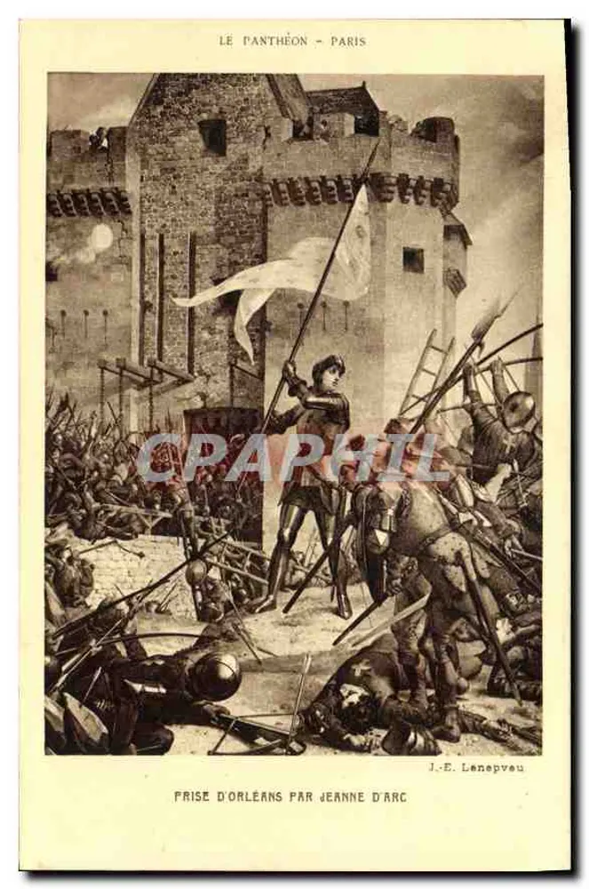 Prise d'Orléans par Jeanne d'Arc — Le Panthéon - Paris — J.E. Lenepveu - Recto