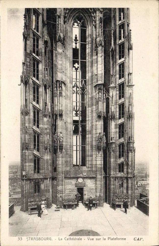 Strasbourg - La Cathédrale - Vue sur la Plateforme - CAP. - Recto