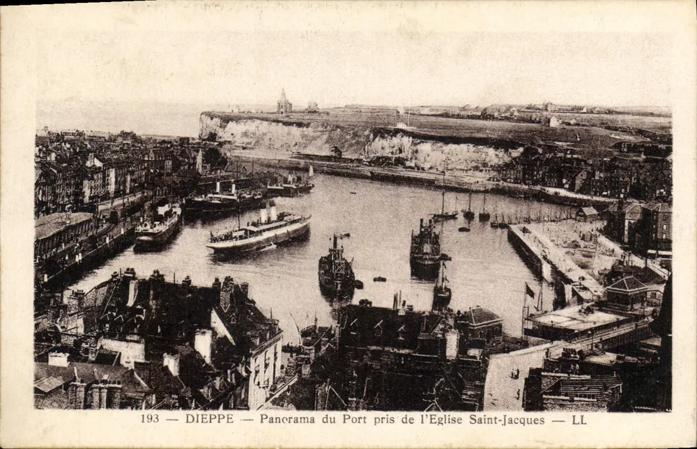 Dieppe — Panorama du Port pris de l'Église Saint-Jacques — LL - Vorderseite