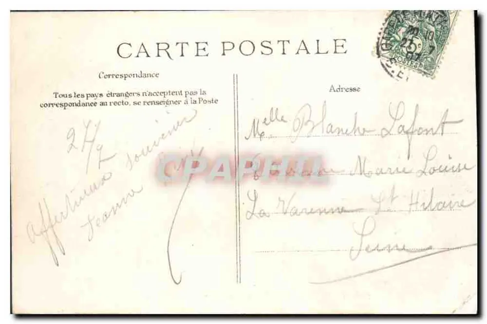 Floresta de Fontainebleau — Caverna dos Brigands — Editor E.D. n°452 - Verso