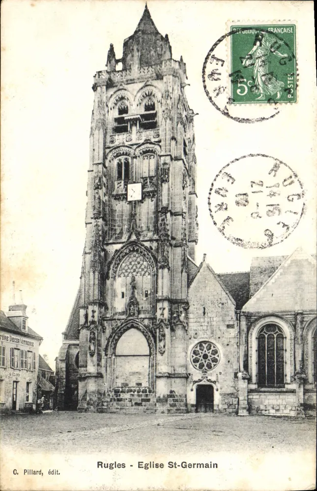 Rugles - Igreja de São Germain — C. Pillard, editor - Frente