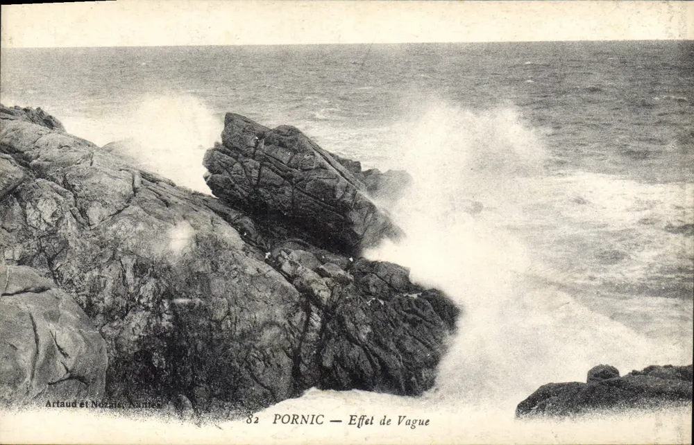Pornic — Efeito de Onda — Artaud et Nozais, Nantes, n°82 - Frente