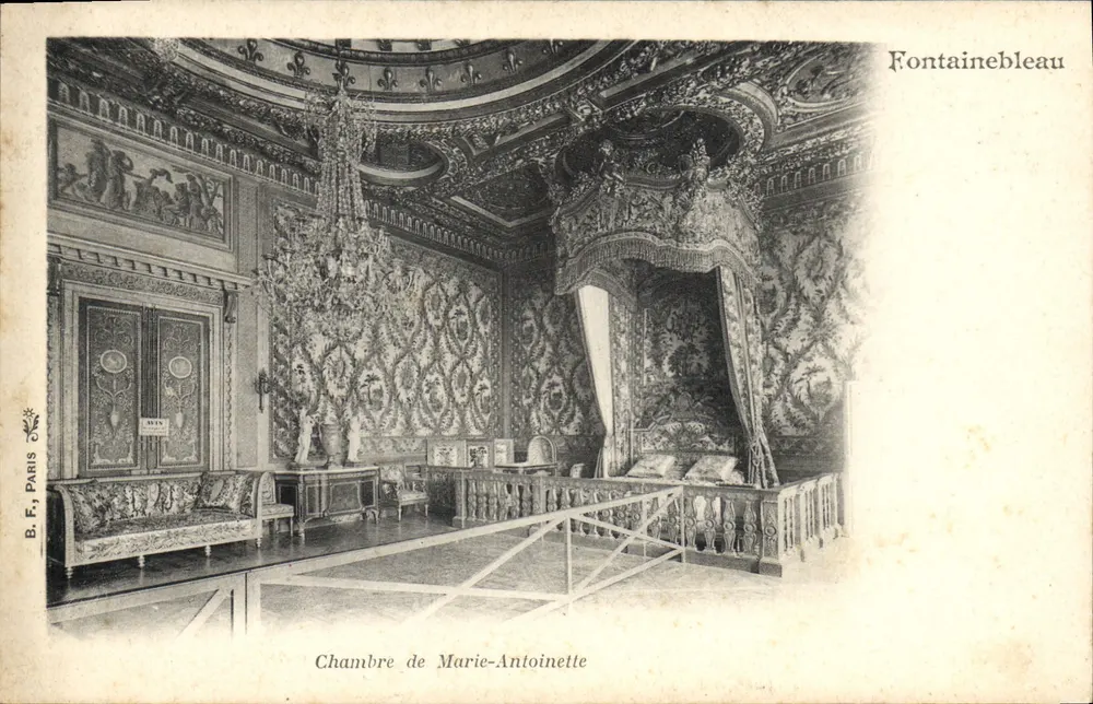 Chambre de Marie-Antoinette — Fontainebleau — B.F. Paris - Recto